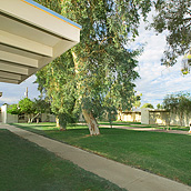 Recreation area with barbeque grill
